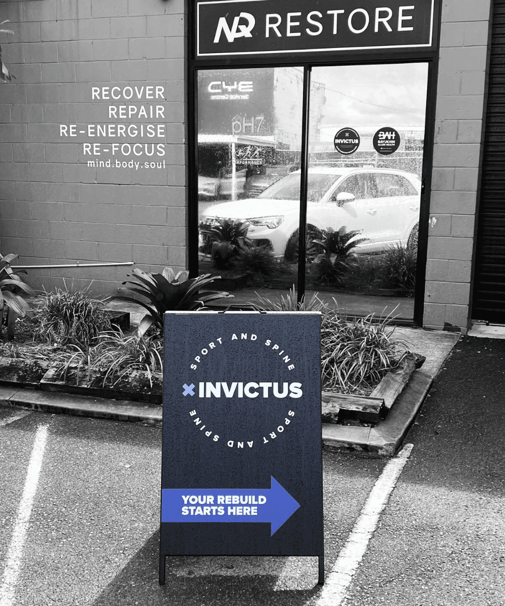INVICTUS Sport & Spine clinic location and entrance — Bundall, Gold Coast